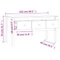 vidaXL Konferenčný stolík čierny 102x49x55 cm borovicový masív