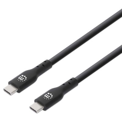 MANHATTAN Kábel, USB-C/USB-C, 0,5m, čierny