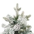 vidaXL Osvetlený vianočný stromček, zasnežený, šišky 150 cm, PVC a PE