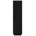 vidaXL Knižnica/deliaca stena čierna 60x35x135 cm masívna borovica