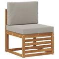 vidaXL Záhradná súprava gaučov 7 ks Prírodná a svetlosivá Polyester