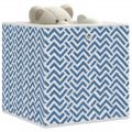 vidaXL skladacie úložné boxy 4 ks Modrá 32x32x32 cm Netkaná textília