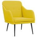 VidaXL Kreslo bledožlté 63x76x80 cm látka