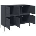 vidaXL Komoda antracitová 100,5x39x79 cm oceľ