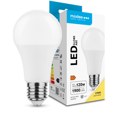 Modee Lighting LED Globe žiarovka  A65 18,5W E27 teplá biela 1900 lm (ML-G2700K18,5WE27)