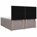 vidaXL Posteľ boxspring s matracom Sivohnedá 160 x 200 cm Látka