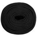 vidaXL Lodné lano čierne 10 mm 100 m polypropylén