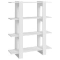 vidaXL Knižnica/deliaca stena biela 100x30x123,5 cm