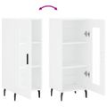 vidaXL Komoda biela 34,5x34x90 cm spracované drevo