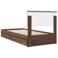 vidaXL Úložná posteľ Hnedý dub 75 x 190 cm Kompozitné drevo