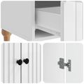 vidaXL Servírovacia skriňa Biela s vysokým leskom 66 x 34,5 x 95 cm