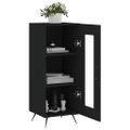 vidaXL Komoda čierna 34,5x34x90 cm spracované drevo