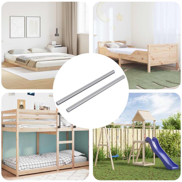 vidaXL Závitové tyče 2 pcs Strieborná M6 x 120 mm Kov