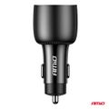 Nabíjačka do auta 2x USB C port + USB A port 12/24V 100W AMIO-04371