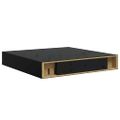 vidaXL Plávajúce nástenné police 4ks, lesklé čierne 23x23,5x3,8cm, MDF