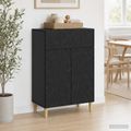 vidaXL Servírovacia skriňa Čierna 66 x 34,5 x 90 cm Kompozitné drevo