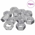 vidaXL Hex matica 12 ks Strieborná M6 Kov