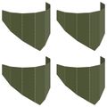 vidaXL Obrubník trávnika 4 ks 100 x 45 cm Oceľ Olivovo zelená