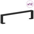 vidaXL Nohy nábytku 12 ks Čierna 436 x 40,5 x 100 mm Železo
