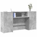 vidaXL Recepčný stôl betónovo sivý 200x50x103,5 cm kompozitné drevo
