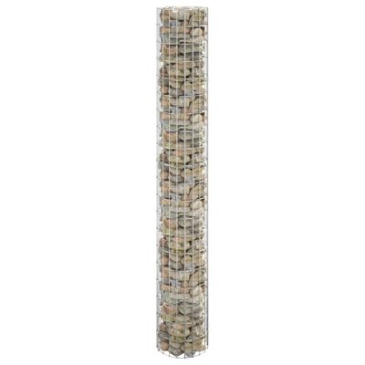 vidaXL Kruhový gabiónový stĺp, pozinkovaná oceľ Ø30x200 cm