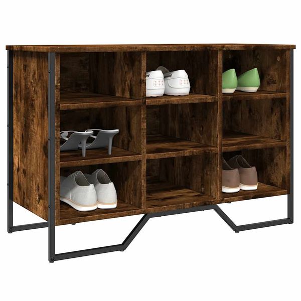 vidaXL Botník dymový dub 90x38x61,5 cm kompozitné drevo