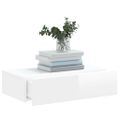 vidaXL TV skrinka s LED svetlami lesklá biela 60x35x15,5 cm