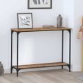 vidaXL Konzolový stôl Staré drevo 101 x 30.5 x 75 cm Kompozitné drevo