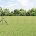 vidaXL Euro plotový základ 25 x 0,4 m PVC potiahnutá oceľ Sivá