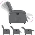 vidaXL Polohovacie kreslo sivé, umelá koža