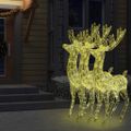 vidaXL XXL Akrylové vianočné soby 250 LED 3 ks 180 cm teplé biele