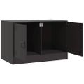vidaXL TV skrinky 2 ks čierne 67x39x44 cm oceľ