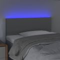 vidaXL Čelo postele s LED bledosivé 100x5x78/88 cm látka