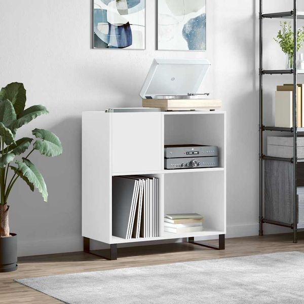 vidaXL Skrinka na platne biela 84,5x38x89 cm kompozitné drevo