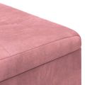 vidaXL Ottoman s Úložným Priestorom Ružová 80 x 80 x 45 cm Zamat