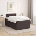 vidaXL Posteľ boxspring s matracom Tmavohnedá 120 x 200 cm Látka