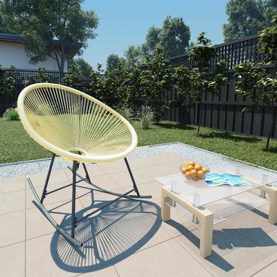 vidaXL Vonkajšie kreslo Acapulco, polyratan, béžové