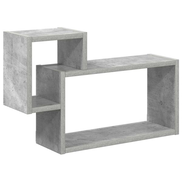 vidaXL Stenná polica Nástenná montáž Betónovo sivá 55 x 15 x 35 cm