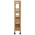 vidaXL Kuchynský vozík na kolieskach Prírodná 60 x 18 x 97 cm Bambus