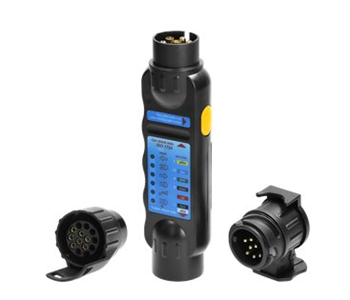 Tester zásuviek prívesu, 13/7-pin štandard, 12/24 V ORNO OR-AE-13231 Tester zásuvek přívěsu, 13/7-pin standard, 12/24 V ORNO OR-AE-13231