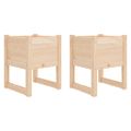 VidaXL Kvetináče 2 ks 40x40x52,5 cm masívna borovica