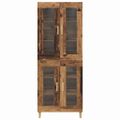 vidaXL Highboard Staré drevo 69,5 x 34 x 180 cm Kompozitné drevo