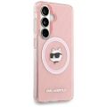 Puzdro Karl Lagerfeld IML Repeated Choupette MagSafe pre Samsung Galaxy S26 ružové