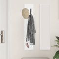 vidaXL Vešiak na stenu Nástenná montáž Biela 20 x 1,5 x 100 cm
