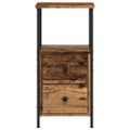 vidaXL Nočné stolíky 2 ks staré drevo 34x35,5x70 cm kompozitné drevo