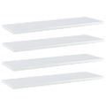 vidaXL Prídavné police 4ks, lesklé biele 60x20x1,5cm, kompozitné drevo