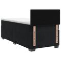 vidaXL Posteľ boxspring s matracom Čierna 100 x 200 cm Zamat