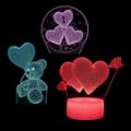 MANTA HEARTS, 3D LED Neon dekorácia (3x vzor)