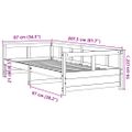 vidaXL Denná posteľ s matracom 80x200 cm, borovicový masív
