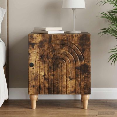 vidaXL Nočný stolík Dymový dub 43 x 34,5 x 50 cm Kompozitné drevo